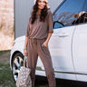 Gentle Reminder Jumpsuit In Mocha Image - 1
