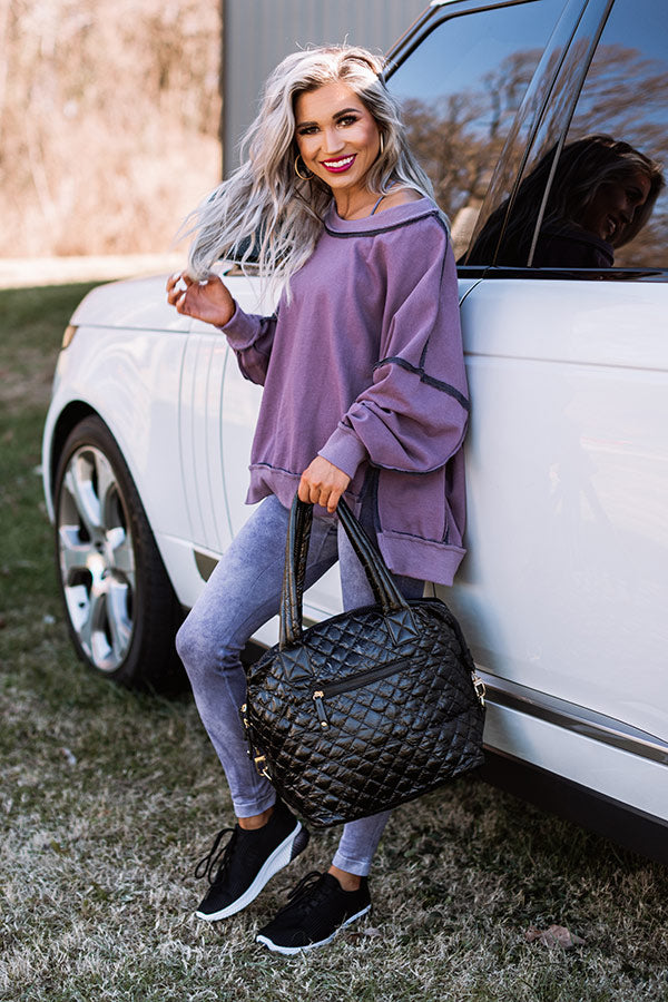 Cool And Calm Sweatshirt In Lavender • Impressions Online Boutique