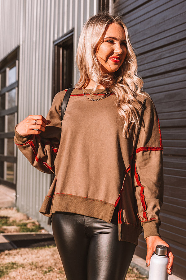 Cool And Calm Sweatshirt In Martini Olive • Impressions Online