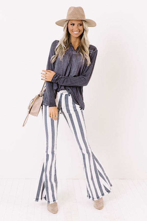 On The Way Up Shift Top In Indigo Image - 2