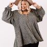 Effortless Accents Shift Tunic In Charcoal Curves Image - 1