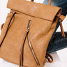 Up For Adventure Faux Leather Backpack In Brown Image - 1