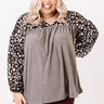 Pretty Smiles Shift Top In Grey Curves Image - 1