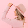 West Is Best Wool Fedora In Blush Image - 1
