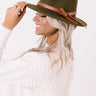 Shades Of Fall Fedora In Army Green Image - 1