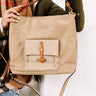 In Fashion Faux Leather Tote In Taupe Image - 1