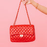 Landing In London Quilted Tote In Red Image - 1