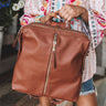 Athens Adventure Faux Leather Backpack In Cinnamon Image - 1