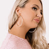Simply Crushing Hoop Earrings In Gold Image - 1