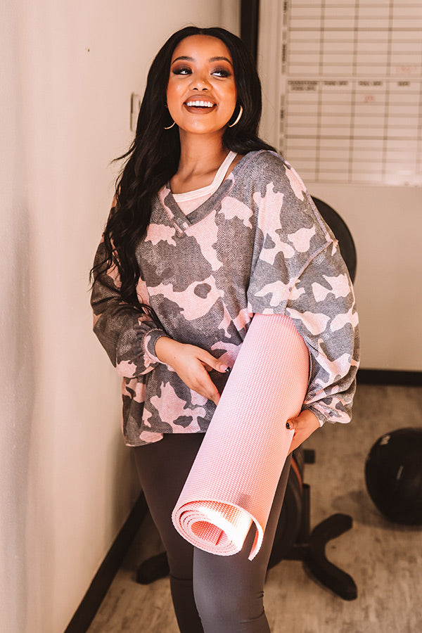 Trailside Coffee Camo Shift Top Image - 3