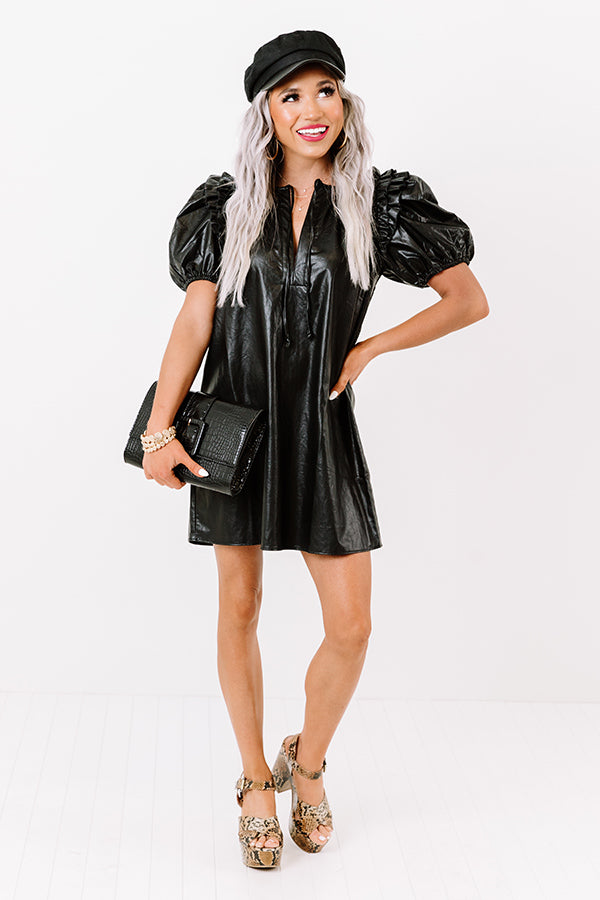 Dallas Nights Faux Leather Dress