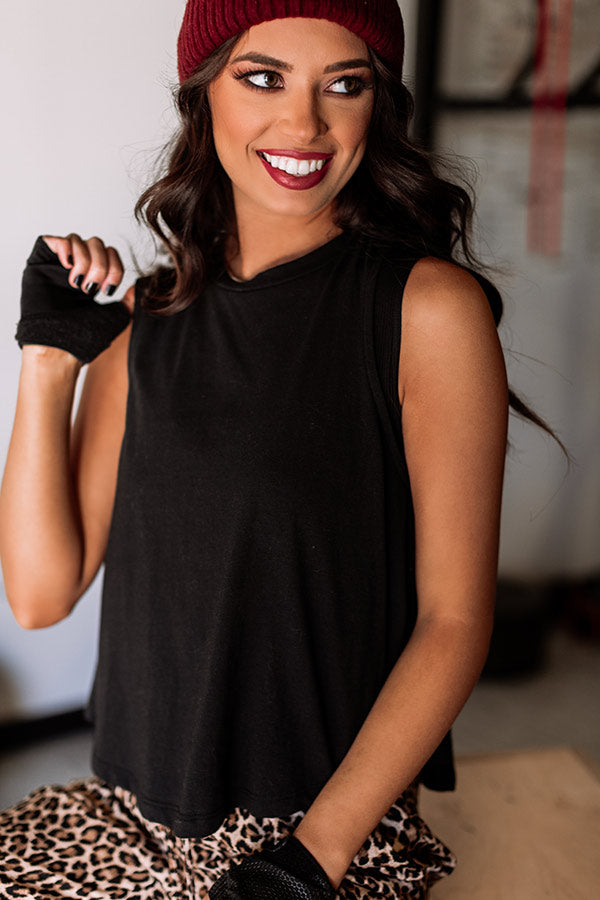 Trailside Chat Shift Tank in Black Image - 2