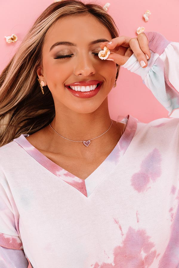 Kendra Scott Ari Heart Silver Pendant Necklace in Amethyst Image - 1