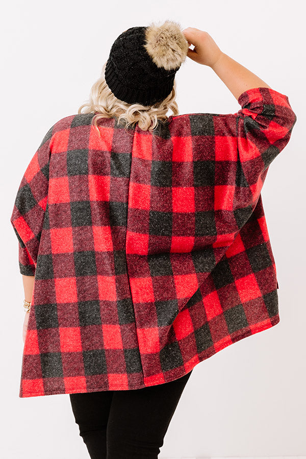 Pumpkin Spice Mornings Buffalo Check Top  Curves Image - 5