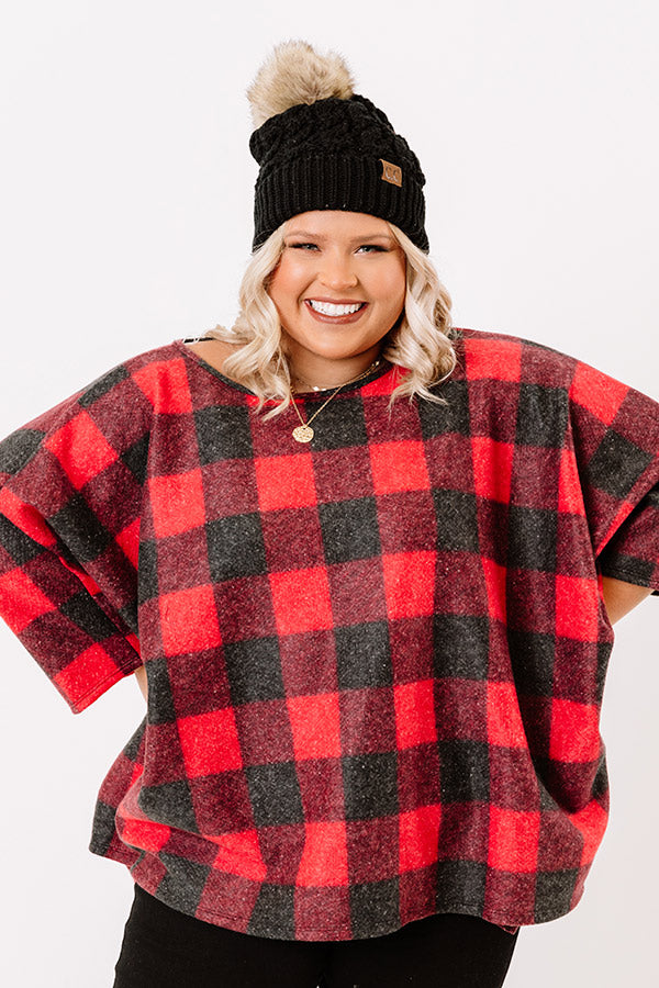 Pumpkin Spice Mornings Buffalo Check Top  Curves Image - 3