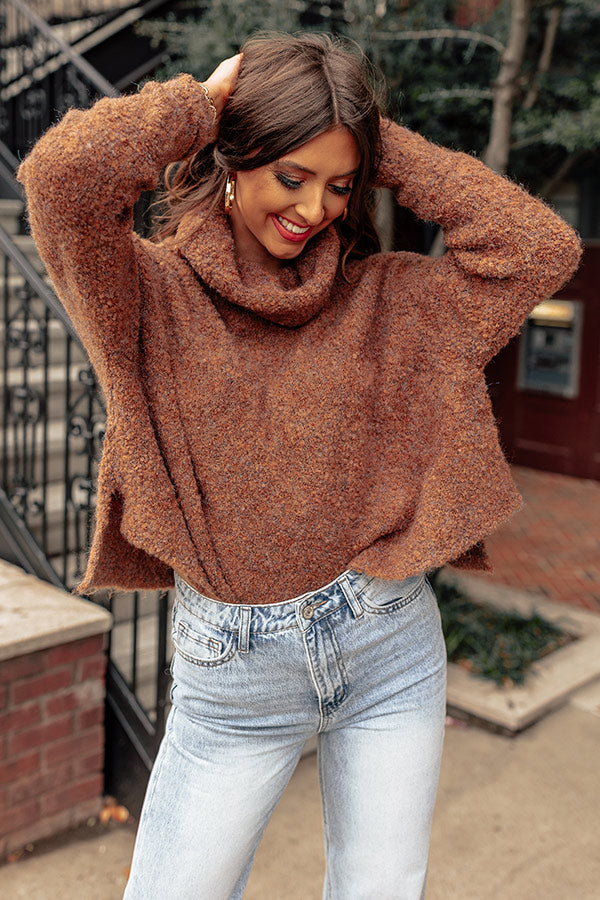 Surrounded By Snuggles Sweater In Brown