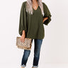 The Best Of Times Shift Top in Olive Image - 1