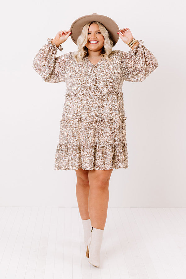 Sweeten The Deal Shift Dress In Birch Curves Image - 5