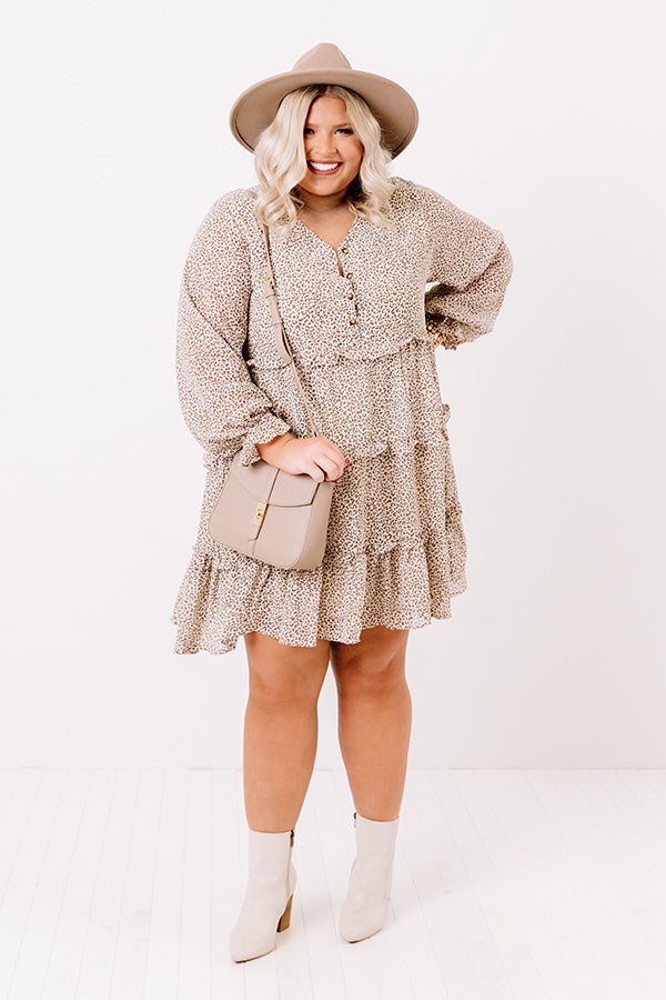 Sweeten The Deal Shift Dress In Birch Curves Image - 4