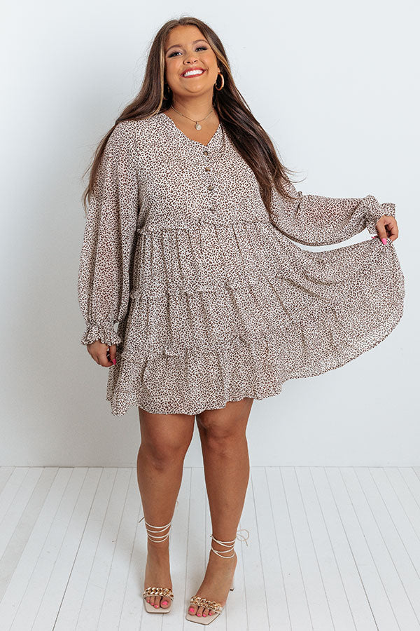 Sweeten The Deal Shift Dress In Birch Curves Image - 2