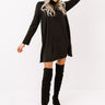 Simply Swept Away Shift Dress in Black Image - 1