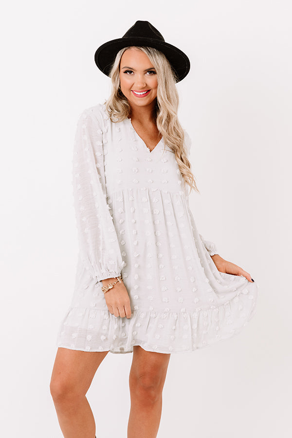 Just Beginning Babydoll Dress In Light Limpet Shell • Impressions ...