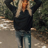 Latte Lane Waffle Knit Top in Black Image - 1