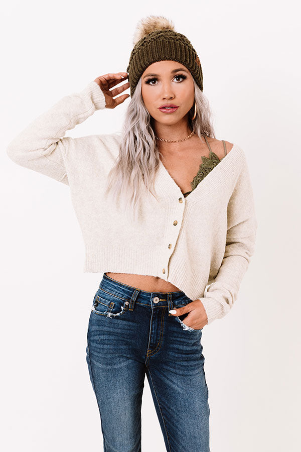 Dreaming Is Believing Cardigan In Stone Image - 5