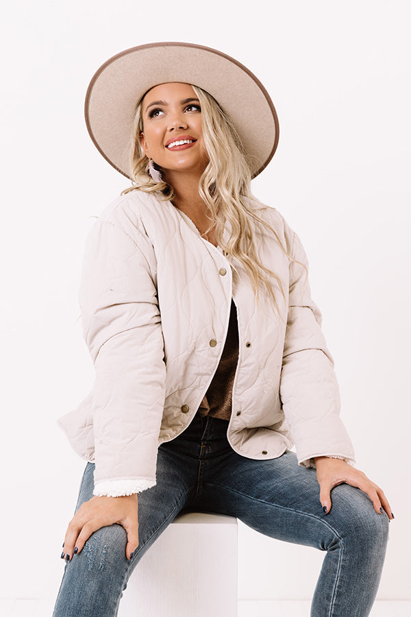 Vermont Snuggles Reversible Jacket in Stone Image - 3