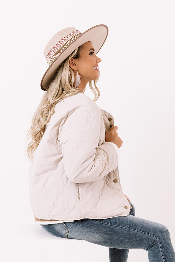 Vermont Snuggles Reversible Jacket in Stone Image - 4