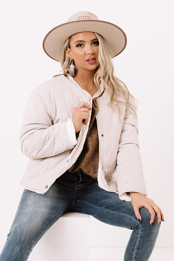 Vermont Snuggles Reversible Jacket in Stone Image - 1