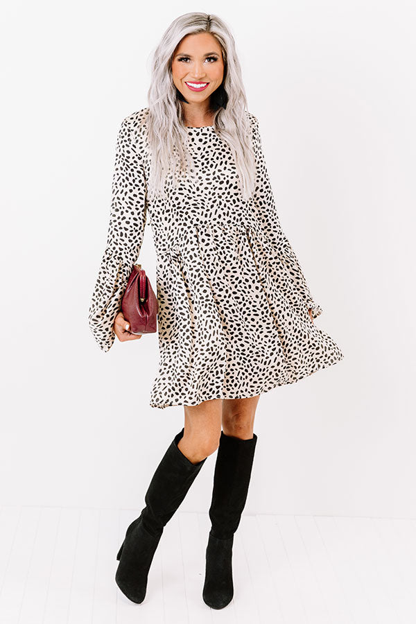 Best In Show Cheetah Print Babydoll Dress