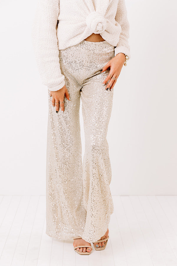 Best Kept Crushing Sequin Flares Image - 1
