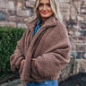 Windy City Sherpa Jacket in Mocha Image - 1