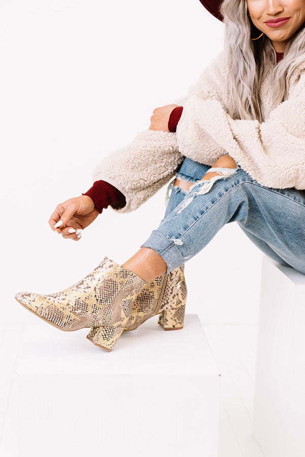 The Kelsea Snake Print Bootie Image - 3