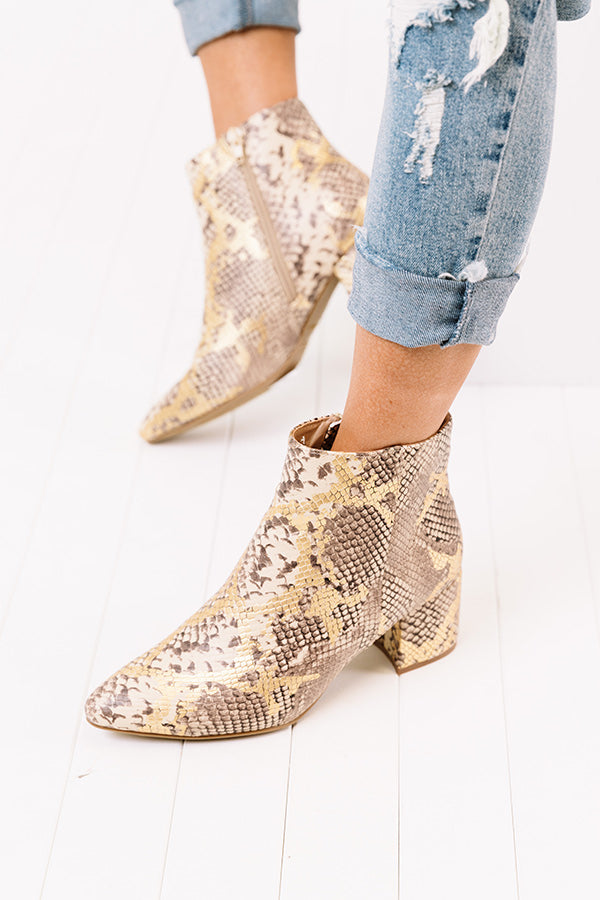 The Kelsea Snake Print Bootie Image - 2