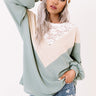 Romantic Drive Waffle Knit Top In Pear Image - 1