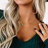 Kendra Scott Davie Gold Pendant Necklace in Dark Teal Amazonite Image - 1
