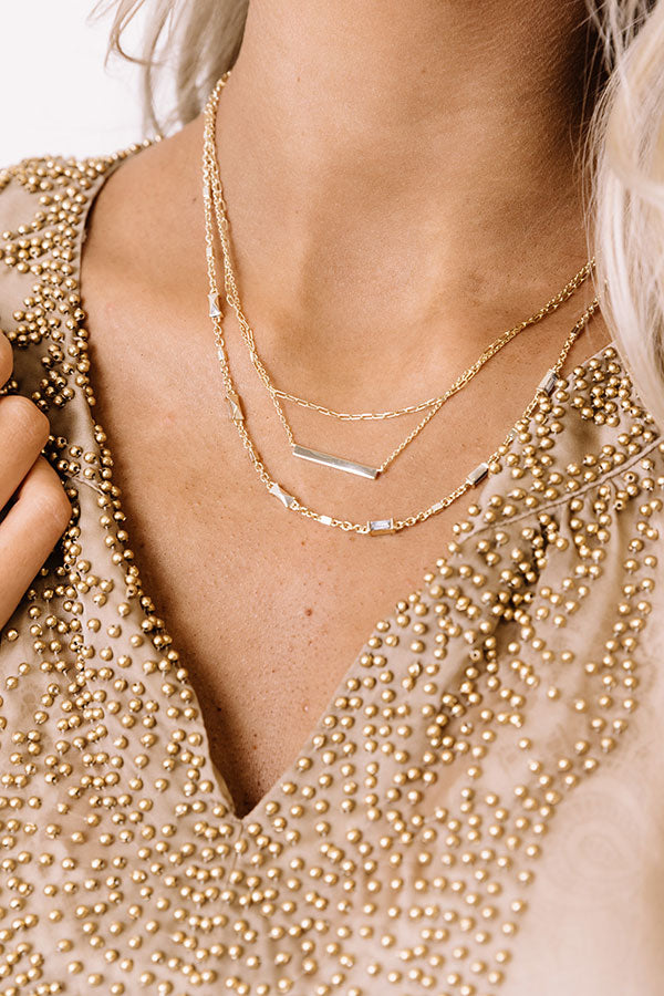 Kendra Scott Addison Triple Strand Necklace in Gold Image - 3