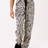 Read My Mind Leopard Joggers In Grey Image - 1
