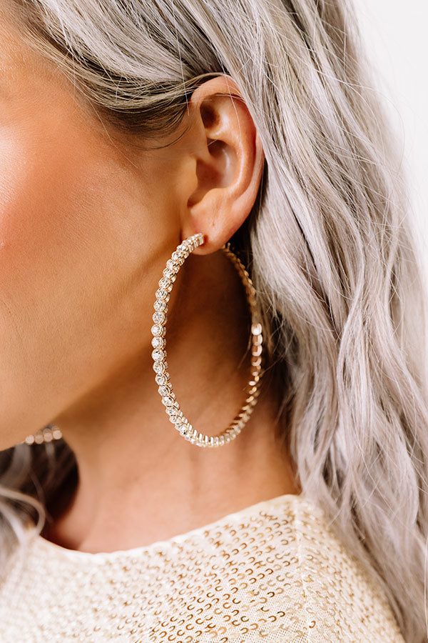 Diamonds Only Hoop Earrings In Gold • Impressions Online Boutique