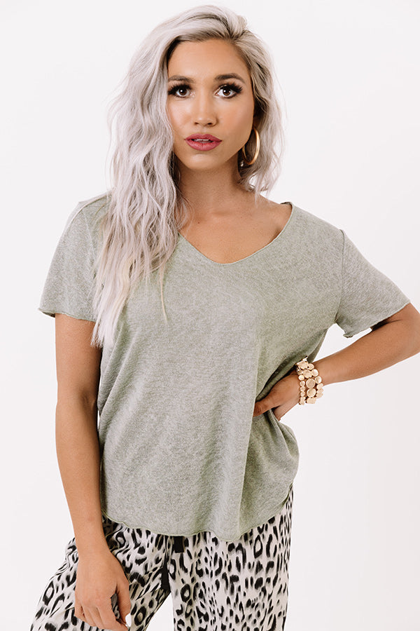 Three Day Weekend Shift Tee In Pear • Impressions Online Boutique