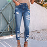 The Mattison High Waist Distressed Skinny Image - 1