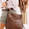 Somewhere Good Faux Leather Crossbody In Chestnut Image - 1