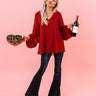 Highly Requested Shift Top in Wine Image - 1