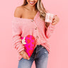Morning Chill Popcorn Knit Cardigan in Pink Image - 1