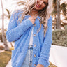 Morning Chill Popcorn Knit Cardigan in Sky Blue Image - 1