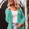Morning Chill Popcorn Knit Cardigan in Sea Glass Image - 1