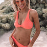 New Wave Terry Cloth Bikini Bottom in Coral Image - 1