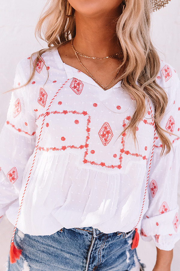 Tuscan Villa Embroidered Top Image - 4